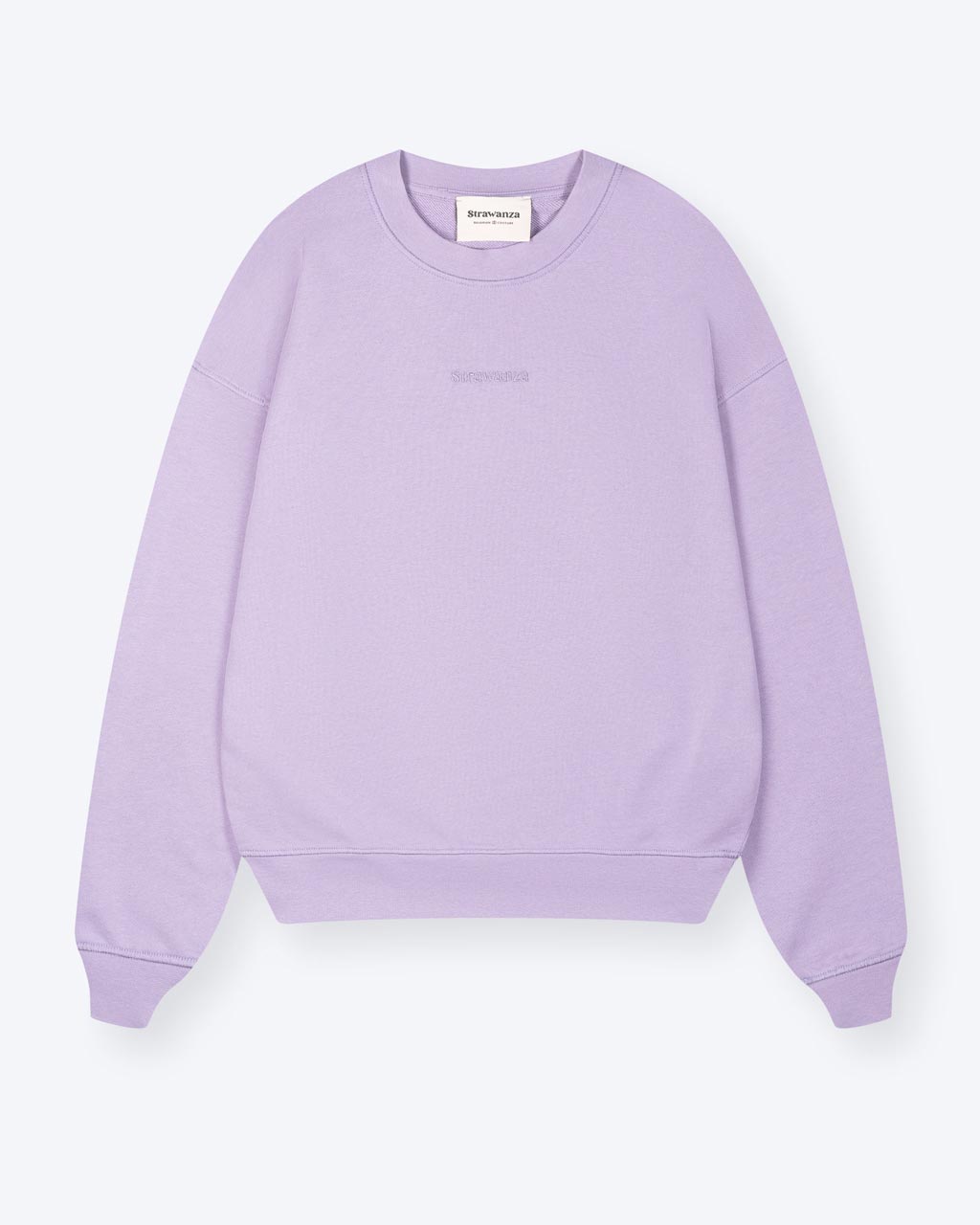 Oversize Sweater mit Stickerei flieder