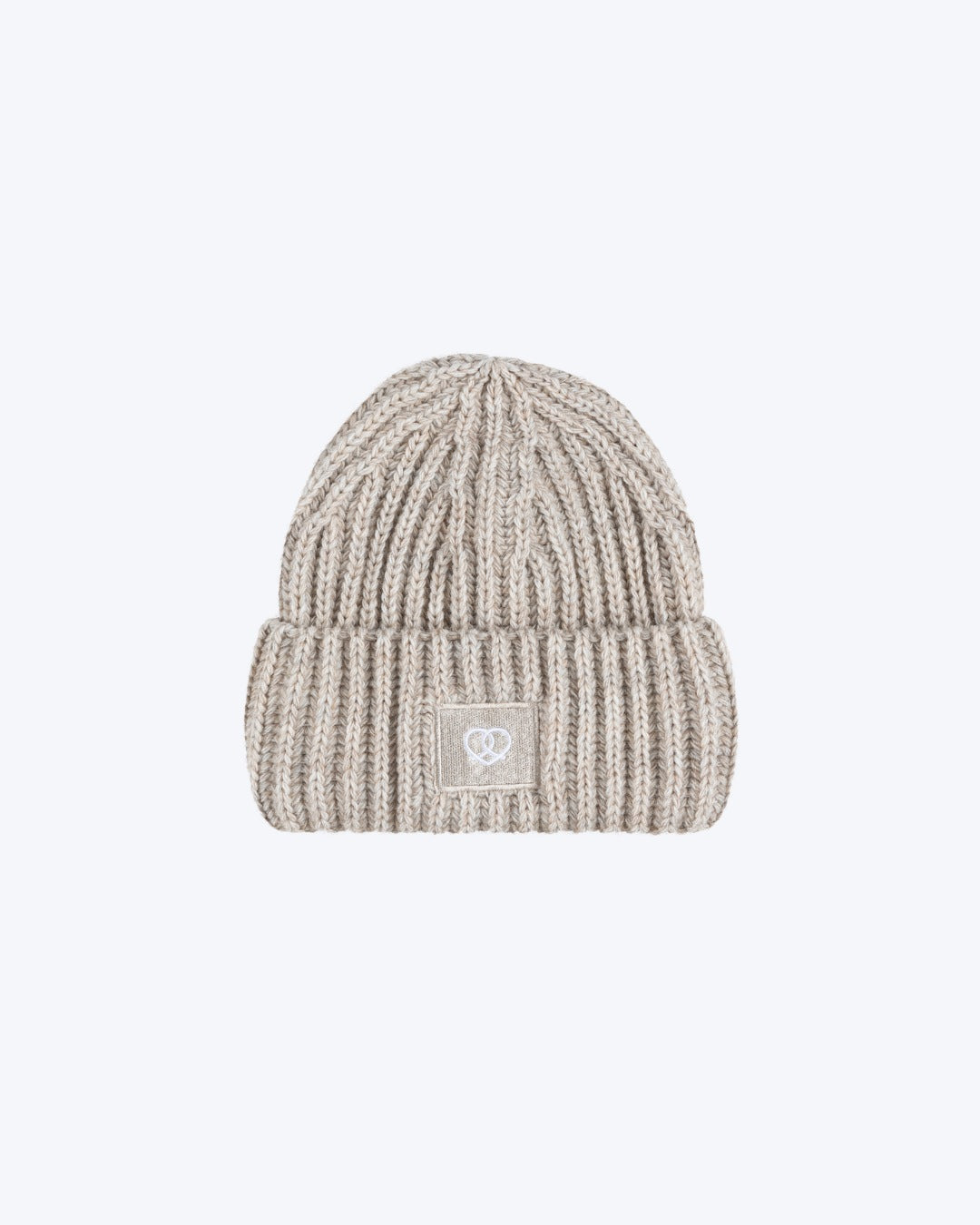 Creme Beige Mütze aus Wolle mit Logo der Marke Strawanza Bavarian Couture.