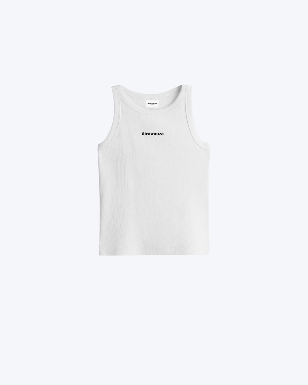 Geripptes Damen Tanktop weiß