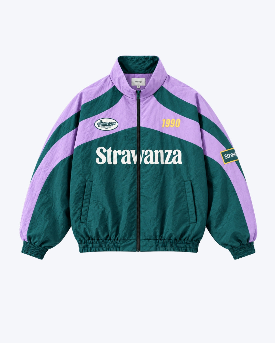 Retro Windbreaker Grün-Lila