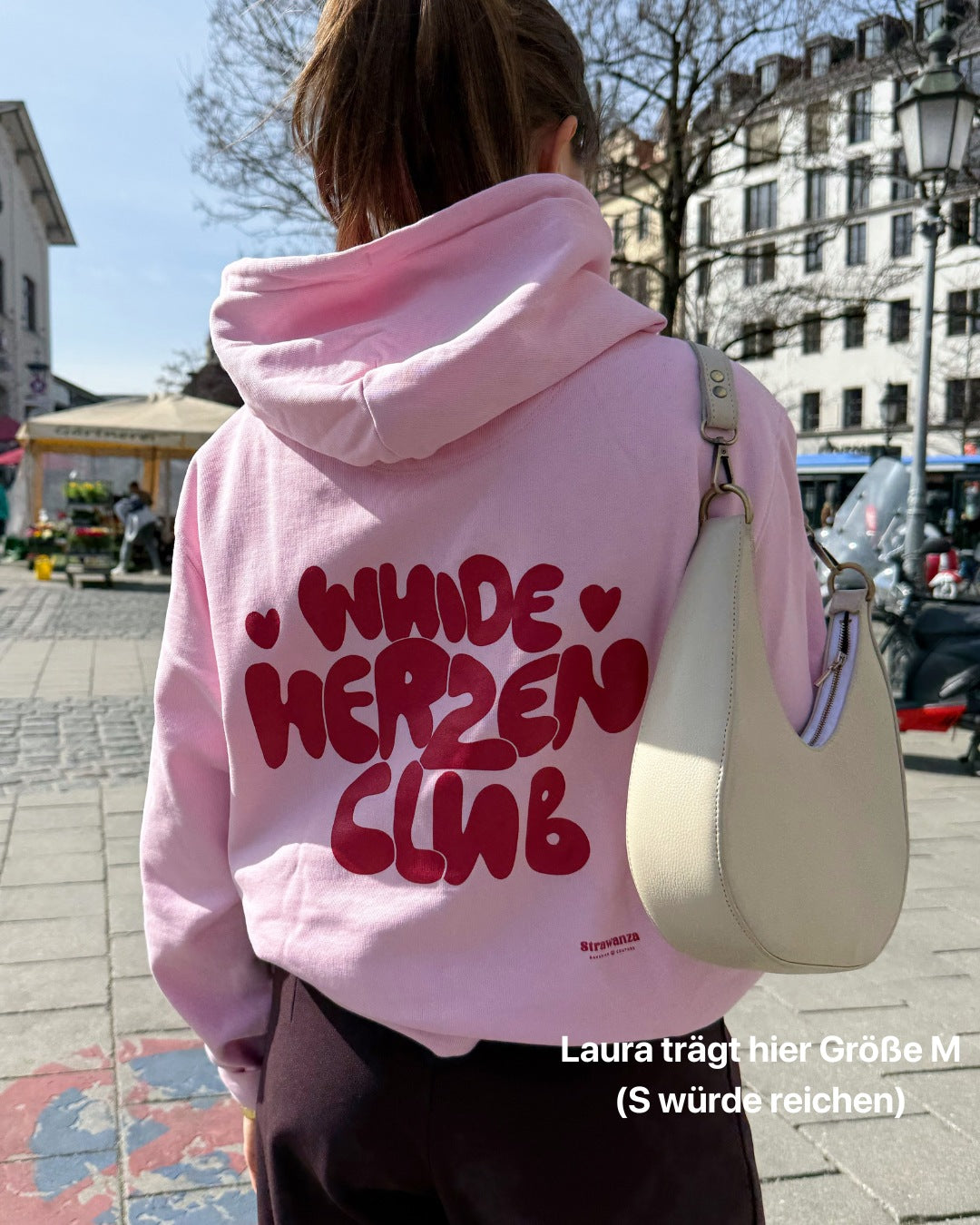 Wuide Herzen Club Hoodie rosa