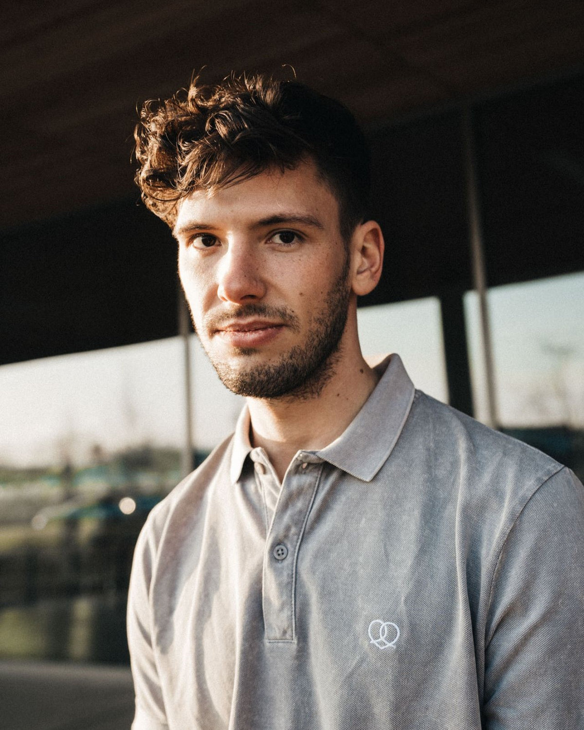 Strawanza Polohemd Vintage Hellgrau