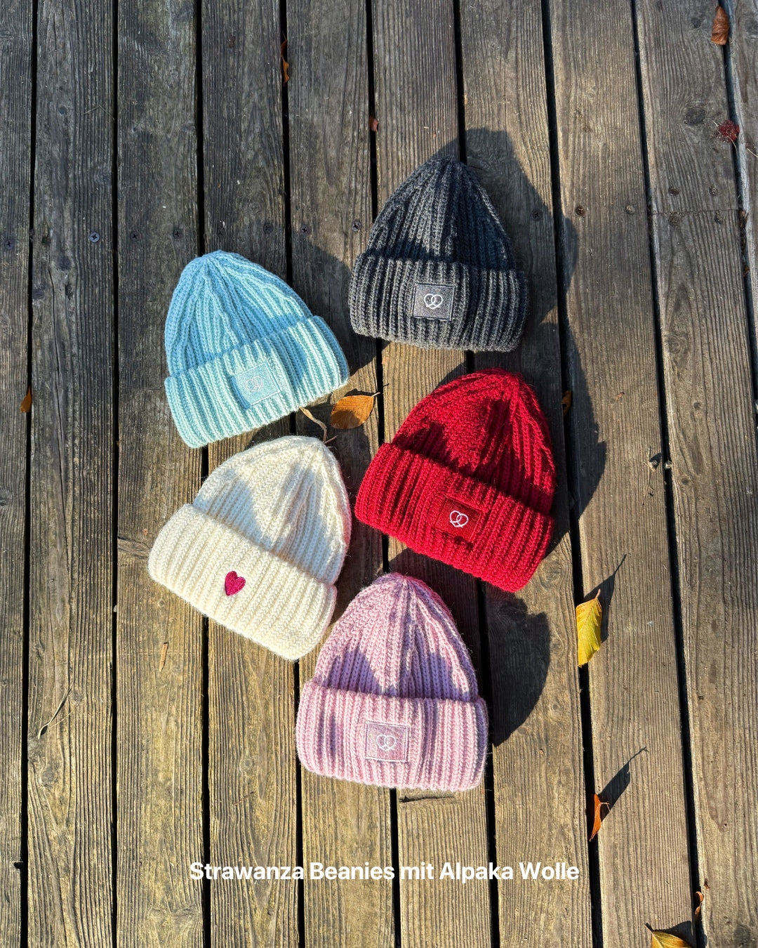 WollmĂĽtze Herz CremeweiĂź