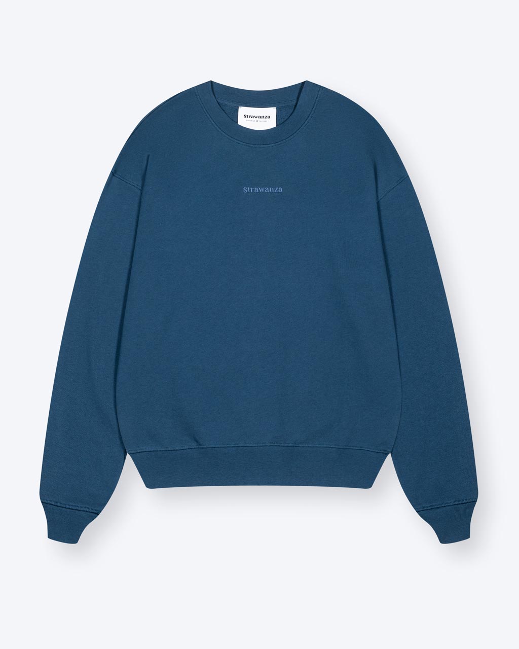 Oversize Sweater mit Stickerei blau