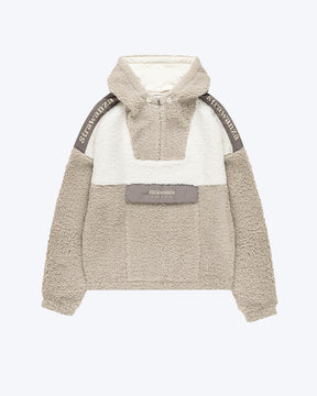 Fleece Sherpa Anorak Beige