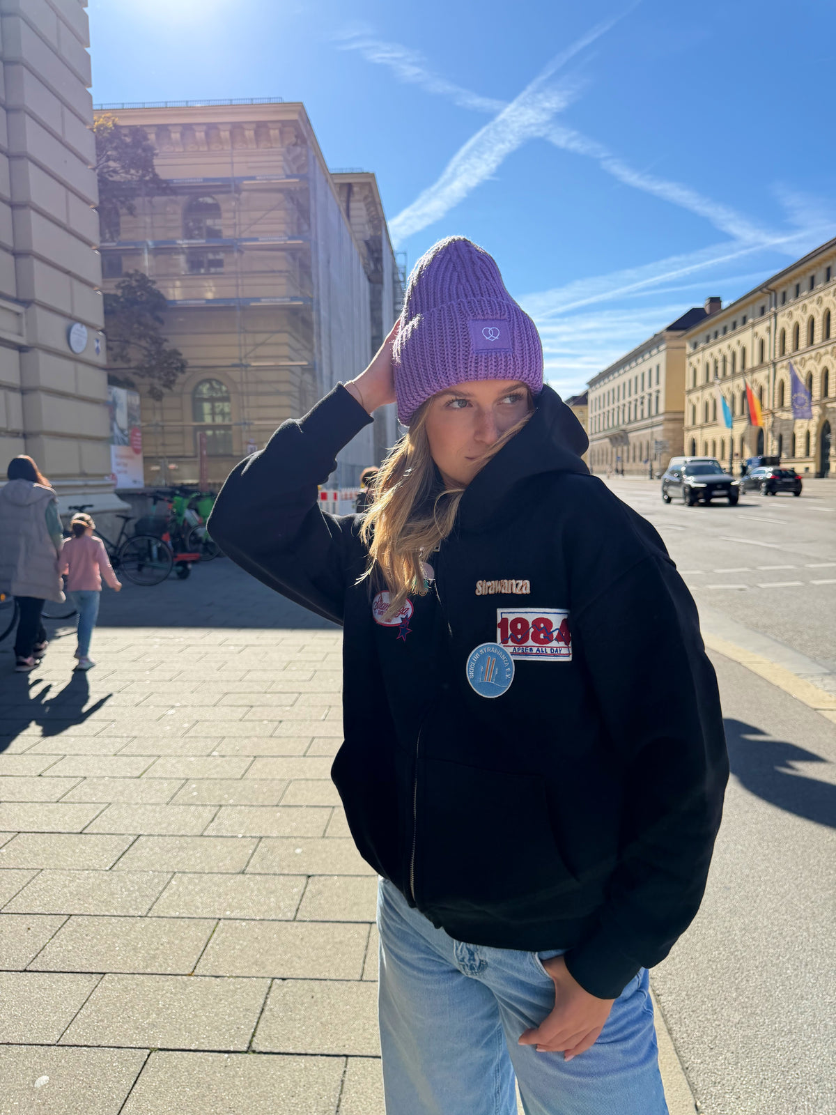 Wollmütze Ida Flieder