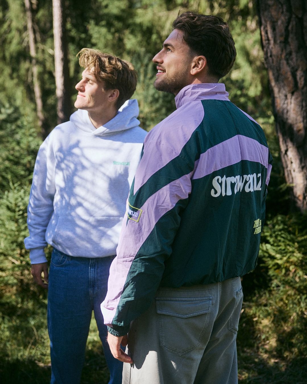 Retro Windbreaker Grün-Lila