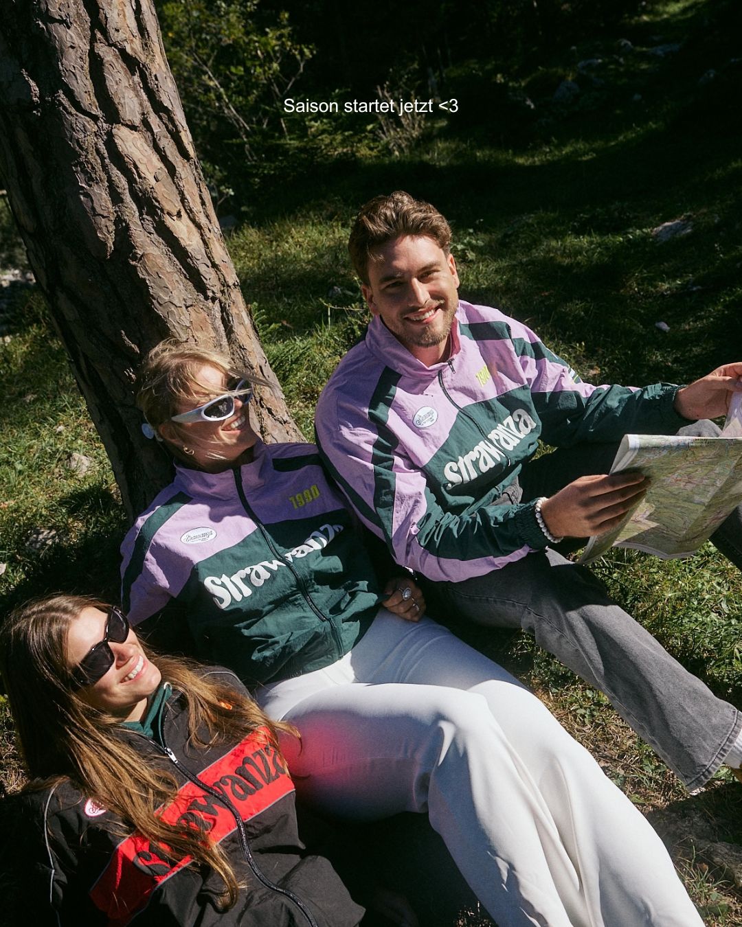 Retro Windbreaker Grün-Lila
