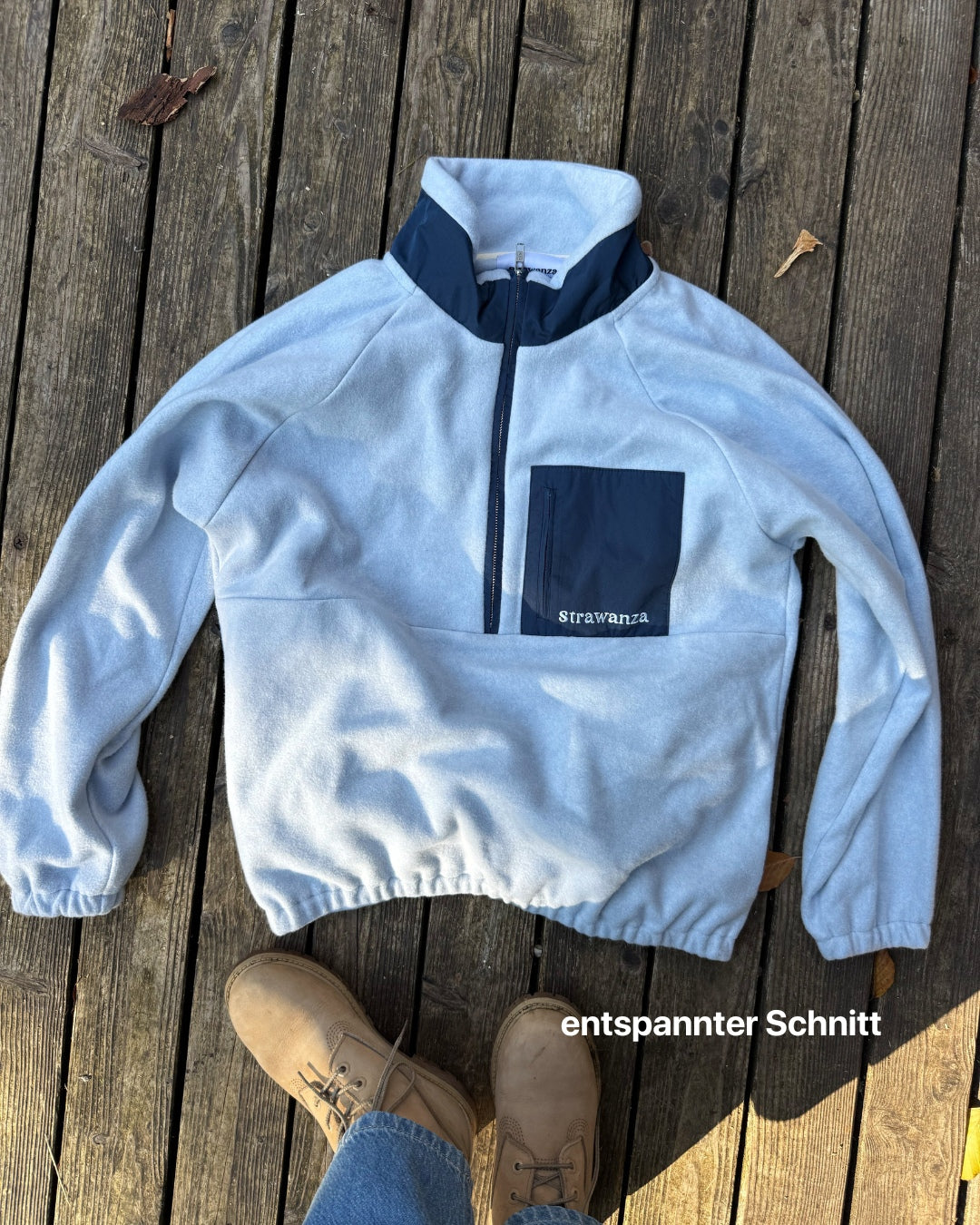 Baumwollfleece eisblau