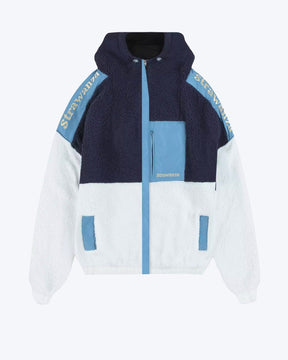 Fleece Sherpa Zipper Eisblau