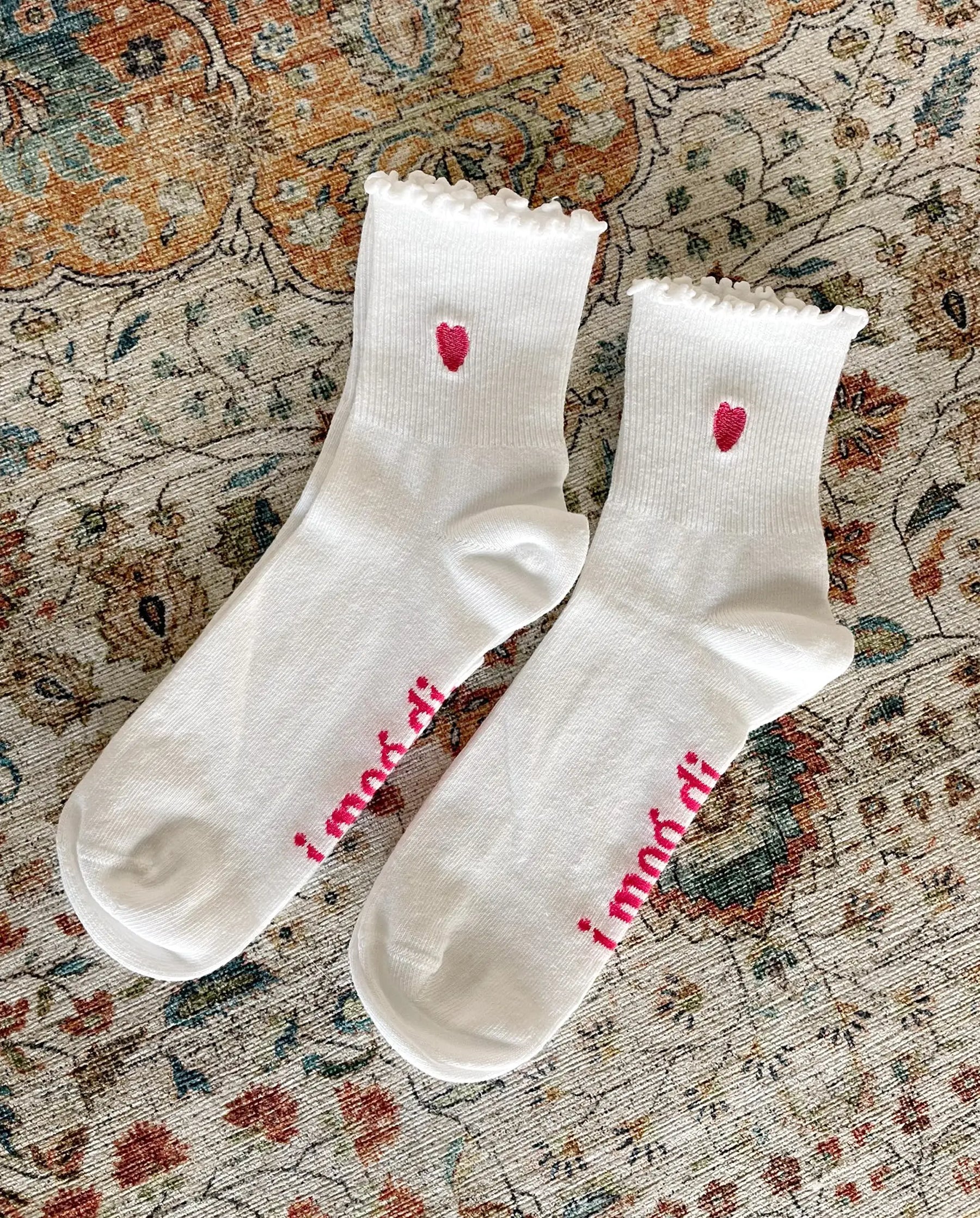 Herz Rüschensocken 2er Pack