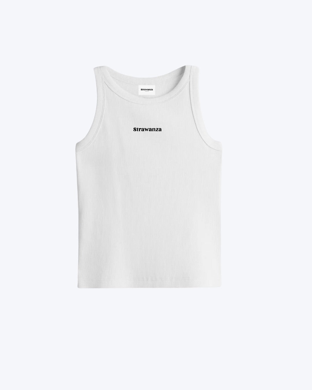 Geripptes Damen Tanktop weiß