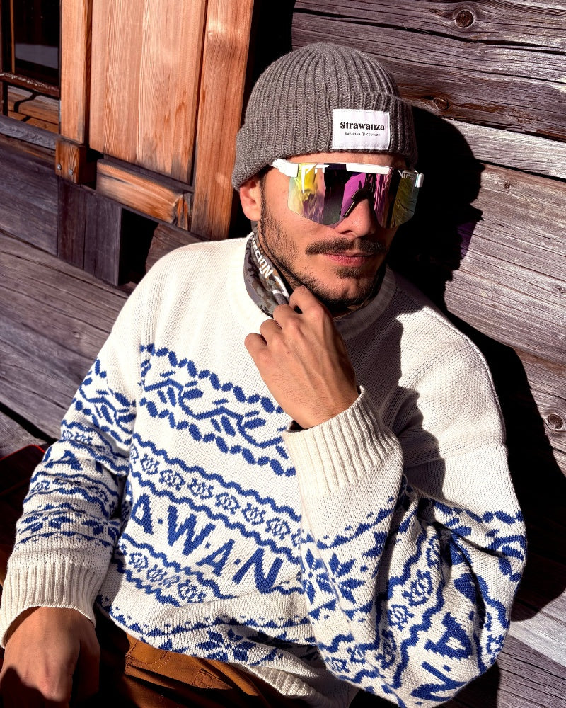 Strickpullover blau
