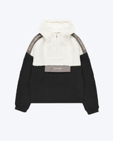 Fleece Sherpa Anorak Creme Schwarz