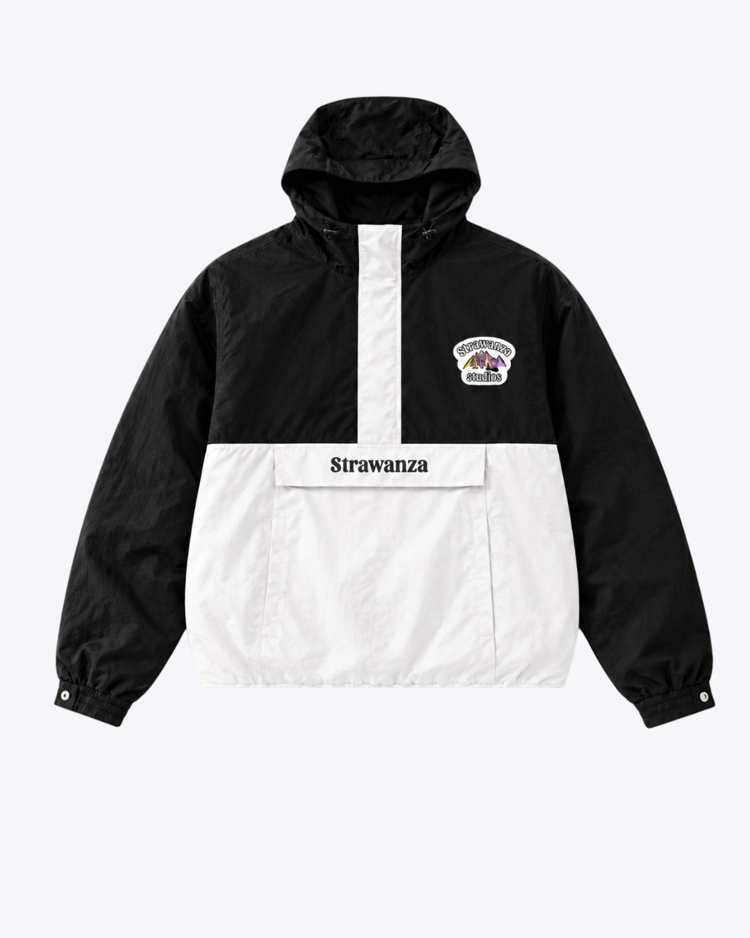 Strawanza Windbreaker Schwarz-Weiß