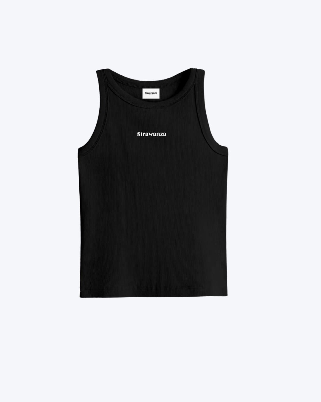 Geripptes Damen Tanktop schwarz
