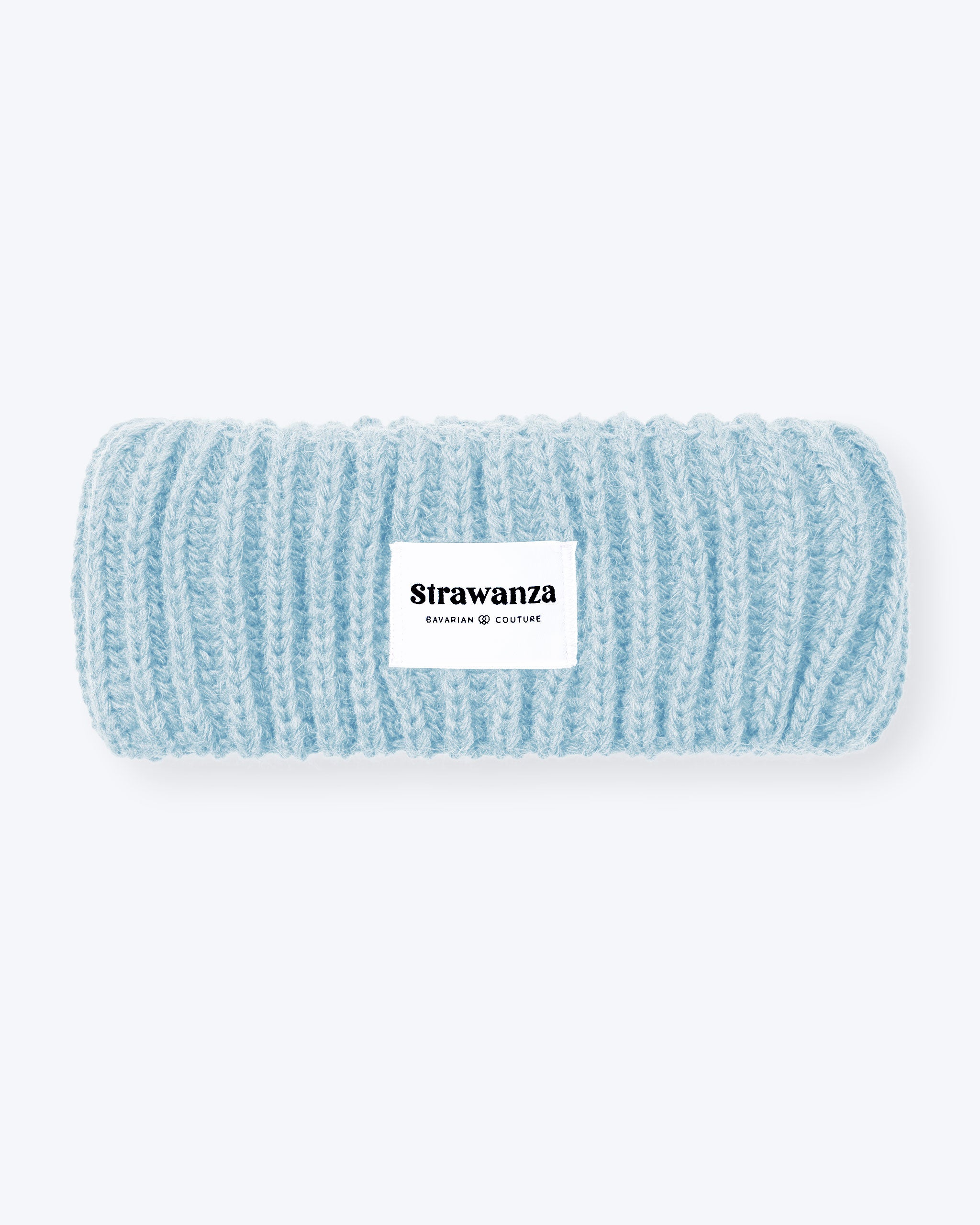 Wollstirnband Hellblau